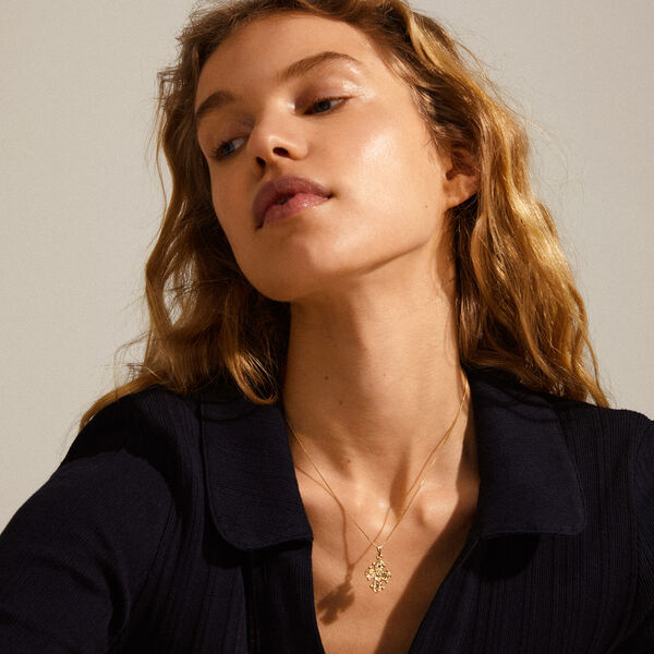 DAGMAR Pendant Necklace, gold plated, Pilgrim