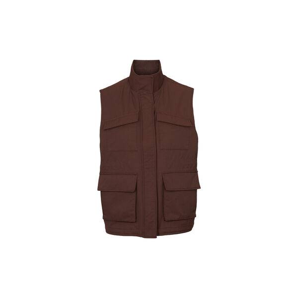 Asani Vest, chicory coffee, Basic Apparel