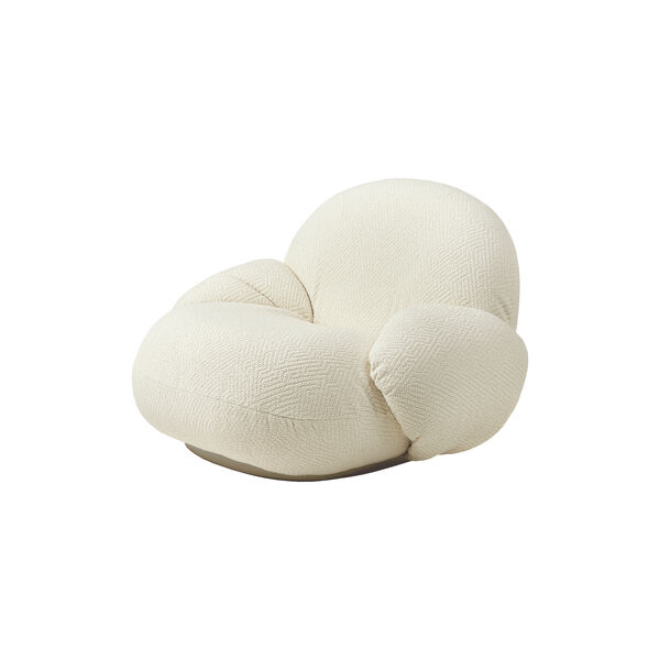 Pacha Lounge Chair with Armrests, Dora Boucle 0001, GUBI