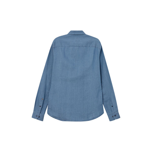 MMGMarco Chambray Shirt, marine blue, MOS MOSH Gallery