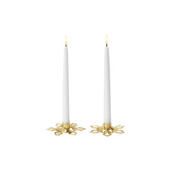 2024 Candle holder 2 pcs, gold, Georg Jensen