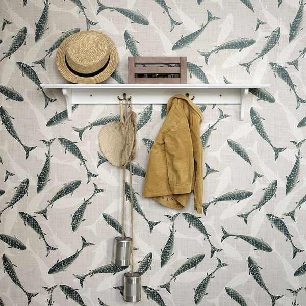 Seaside Shelf with Hooks, 60x20 cm, Oliver Furniture