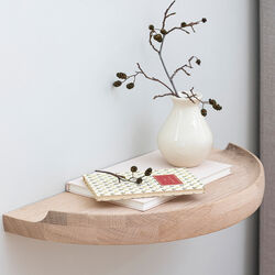 Arcus Console Shelf, white oiled oak, Aakjaer Furniture