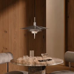 Latika Pendant, brushed chrome, Design For The People