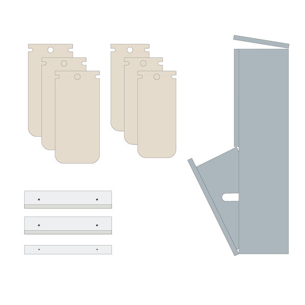 SORTED Standard Tall Waste Sorting, denim blue, DesignLife