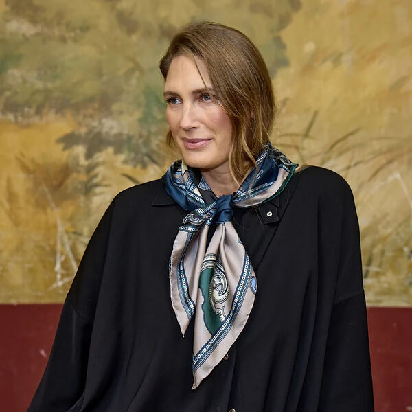 ROYAL PAISLEY scarf, blue, Bella Ballou