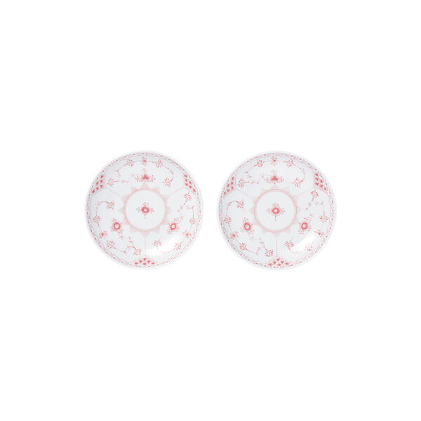 Coral Fluted Half Lace Shallow Bowl 15 cm, 2 pcs, Royal Copenhagen