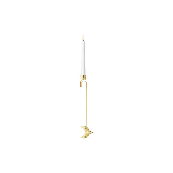 2024 Christmas Candleholder Moon, gold, Georg Jensen