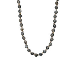 Estelle necklace, gold plated/grey, Pure by Nat