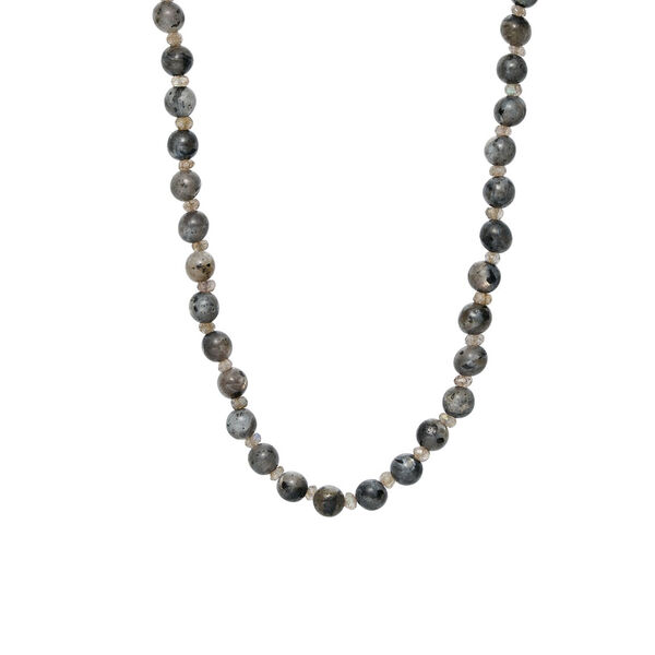 Estelle necklace, gold plated/grey Estelle necklace, gold plated/grey, Pure by Nat