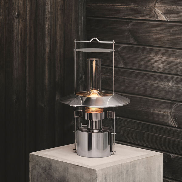 EM portable LED ship's lamp H 43 cm, steel, Stelton