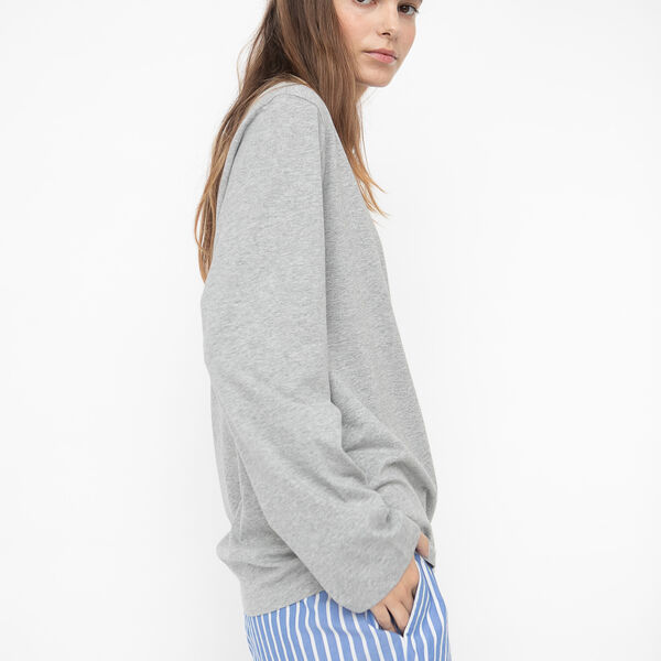 Freya Longsleeve T-Shirt, grey melange Freya Longsleeve T-Shirt, grey melange, Studio Feder