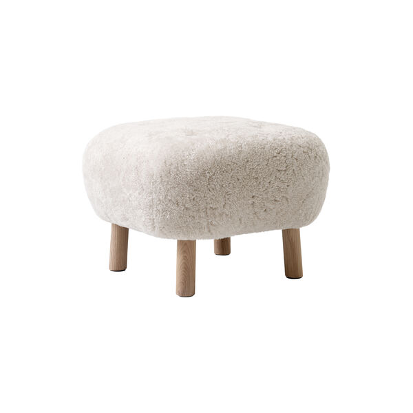 Little Petra VB1 Lounge Chair & Pouf ATD1, Moonlight/oiled oak, &Tradition