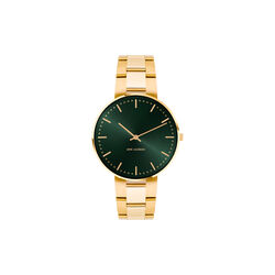 City Hall Evergreen Wrist Watch, green/gold/matt gold, Arne Jacobsen Watches