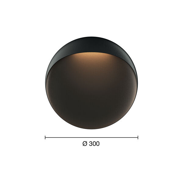 Flindt Wall Lamp &Oslash; 30, black texture, Louis Poulsen