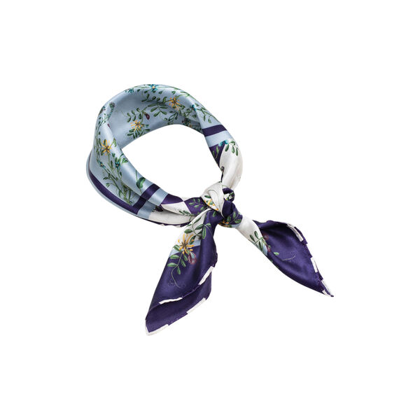 Purple Flower Dot Checker scarf, Flora Danica Denmark