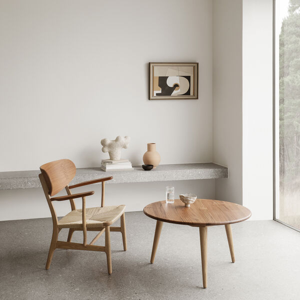 CH22 Lounge Chair, oiled teak/oak/natural, Carl Hansen & S&oslash;n