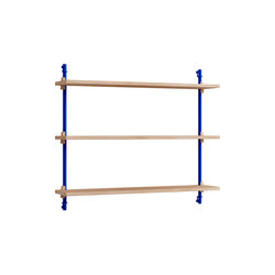 Wall Shelving Small, oak/deep blue, MOEBE