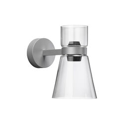 NOCTURNE W CONE Wall Lamp, silver, Flos