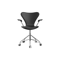 Series 7&trade; 3217 Front Upholstered Office Chair, Essential black, Fritz Hansen