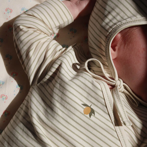 Basic Newborn Onesie, tea stripe, Konges Sl&oslash;jd