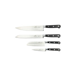 Knife set Licorne 4 parts, steel/black, Lion Sabatier