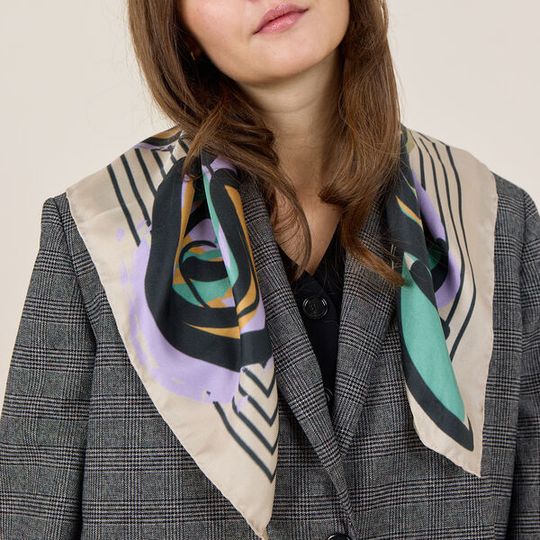 FLOWER POP Scarf, sand/black, Bella Ballou