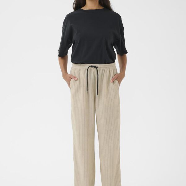 KBFelia Pants, stone stripe, Karen by Simonsen
