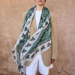 ANTIQUE PAISLEY Scarf, green, Bella Ballou