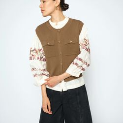 MMAyana Wool Knit Vest, dark camel, MOS MOSH