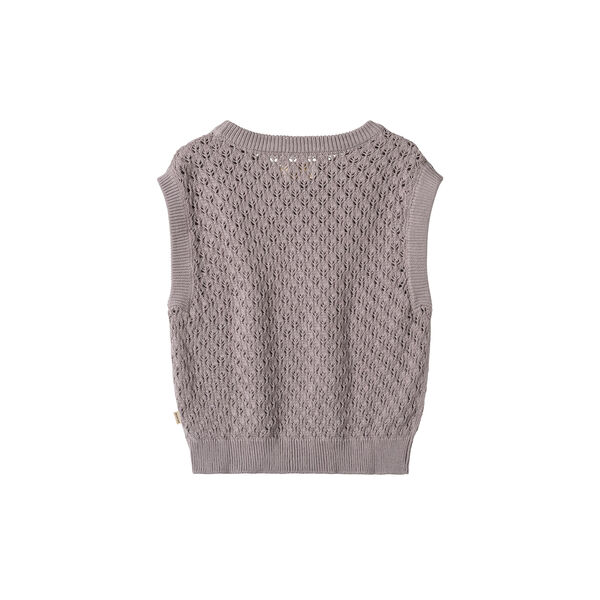 Knit Vest Saga, dusty purple, Wheat