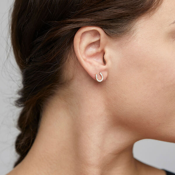 LEANNA Good Luck Crystal Earrings, gold plated, Pilgrim