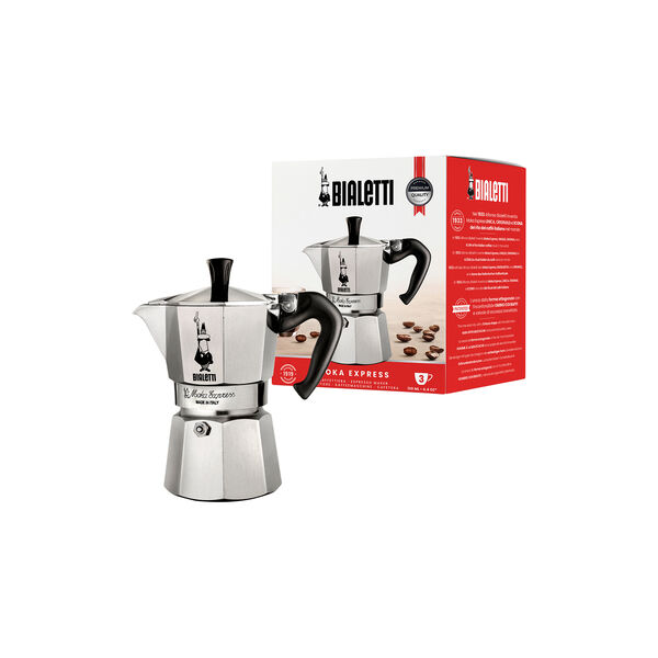 Moka Express Espresso Maker, 3 cups, Bialetti