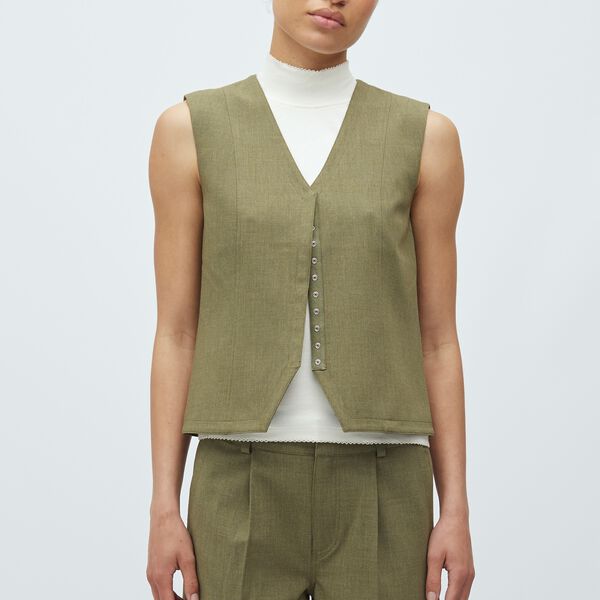 Flavina-M Blazer, dusty olive melange, mbyM