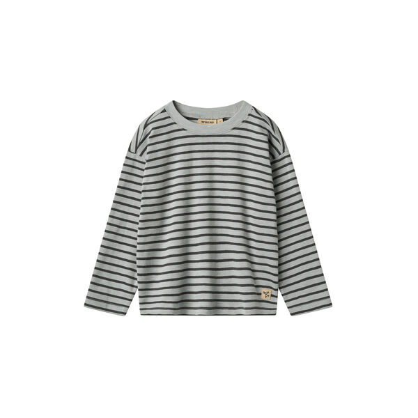 T-Shirt L/S Dallas, soft blue stripe, Wheat