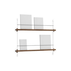 Magazine Shelving Small, smoked oak/white, MOEBE