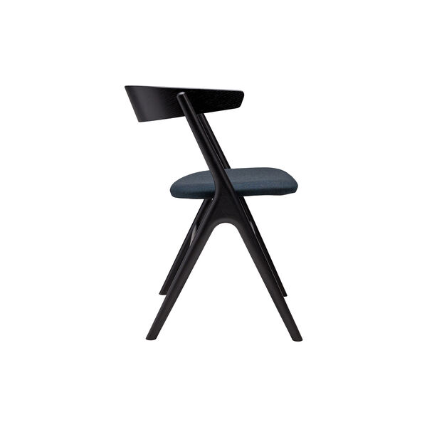 Sibast No 9 Dining Chair, black lacquered oak/navy Sibast No 9 Dining Chair, black lacquered oak/navy, Sibast Furniture
