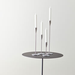 Venus candle holder 21 cm, stainless steel, Piet Hein