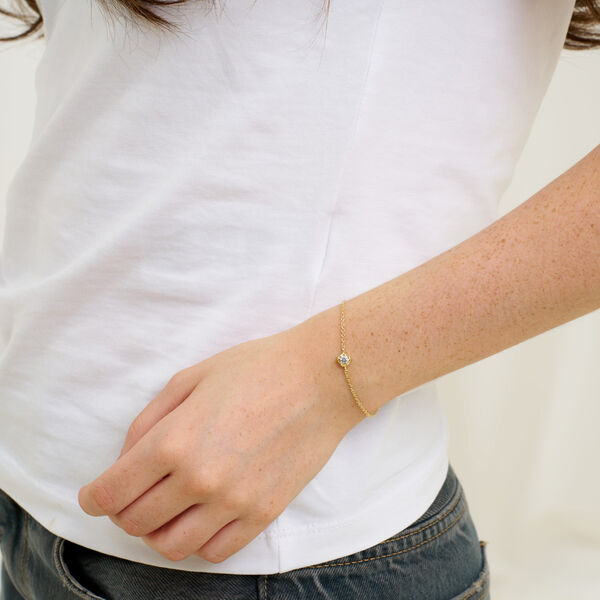 Clara bracelet w. zircon, gold plated, Pure by Nat