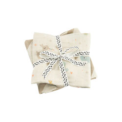 Celebration Burp Cloth 2-pack, sand, Done by Deer