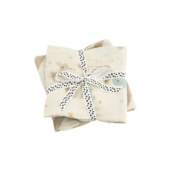 Celebration Burp Cloth 2-pack, sand, Done by Deer