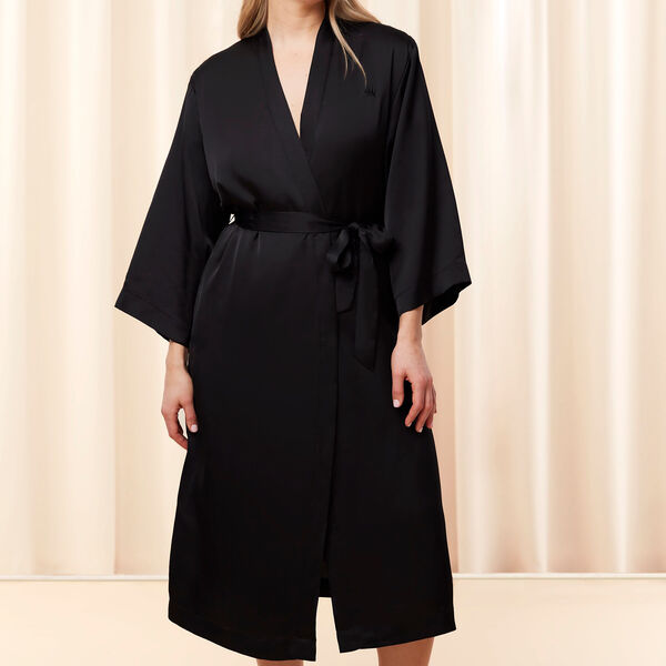 Robes Satin Robe 01, black Robes Satin Robe 01, black, Triumph