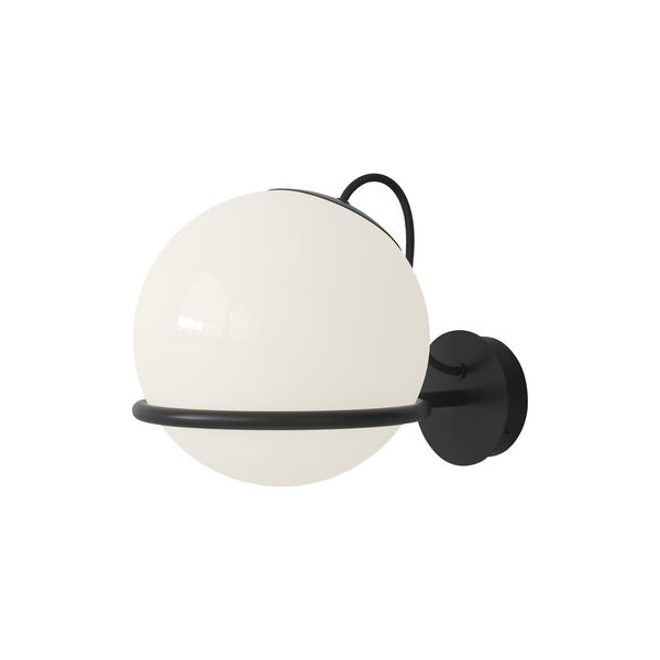 Model 238/1 Wall Lamp, opaline/black, Astep