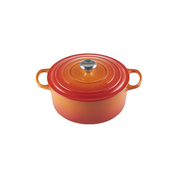 Signature round cast iron pot &Oslash; 26 cm, volcanic, Le Creuset