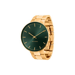 City Hall Wrist Watch, green/gold/matt gold, Arne Jacobsen Watches