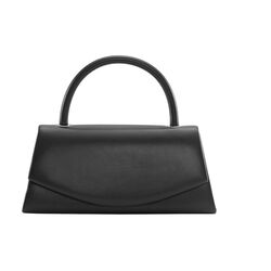 Overlapping Closure Handbag, black, SUI AVA