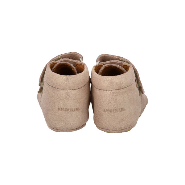 Prewalker Leather Shoe, rose glitter suede, ANGULUS