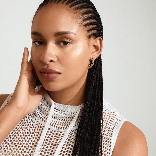 LARISA Earrings, gold plated, Pilgrim