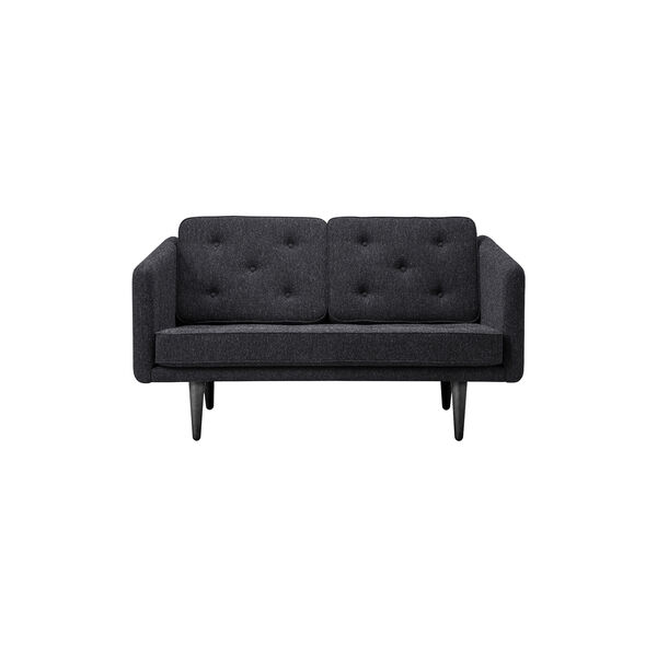 No. 1 2002 2-seater Sofa, dark grey/black lacquered oak, Fredericia Furniture