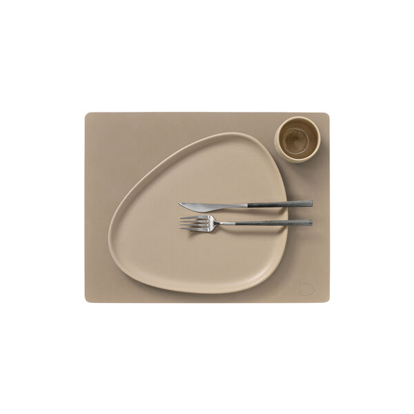 Nupo table mat Square L, clay brown, LIND DNA